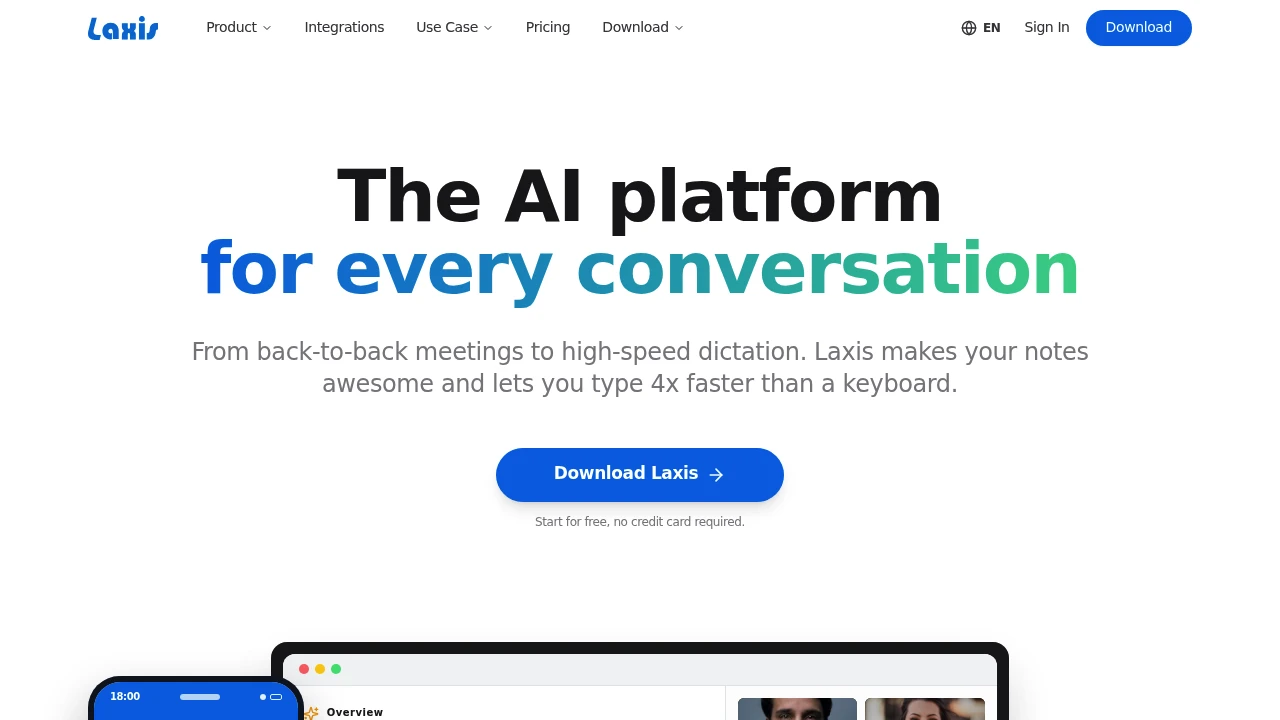 Screenshot of Laxis website