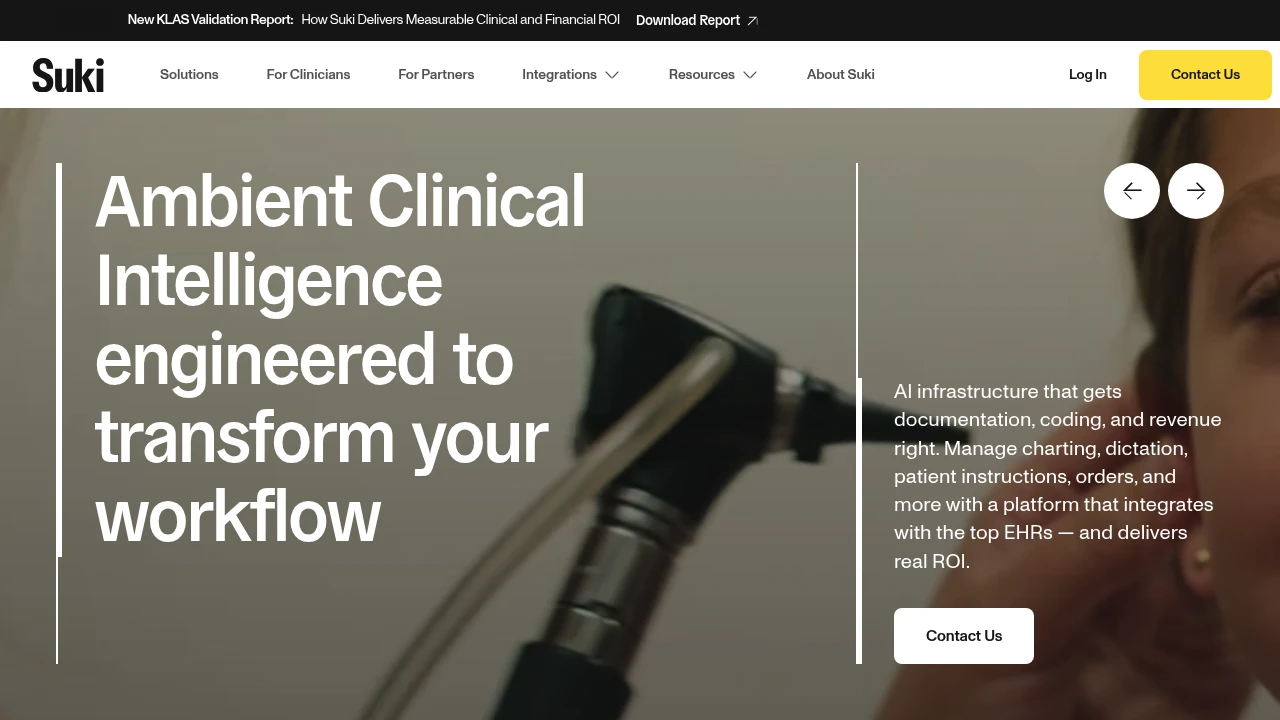 Screenshot of Suki website